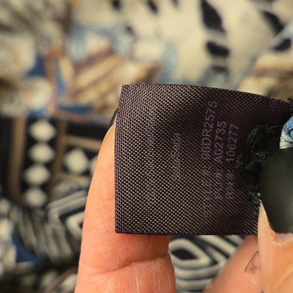 Hale Bob Floral Black, White, Blue Zebra Detail Luxuey Blouse - Picture 7 of 8